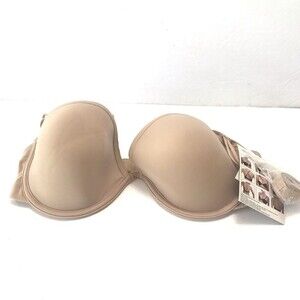 NWT Fashion Forms Infinite Options Bra Push Up Extra Straps Under Wire Beige 36D